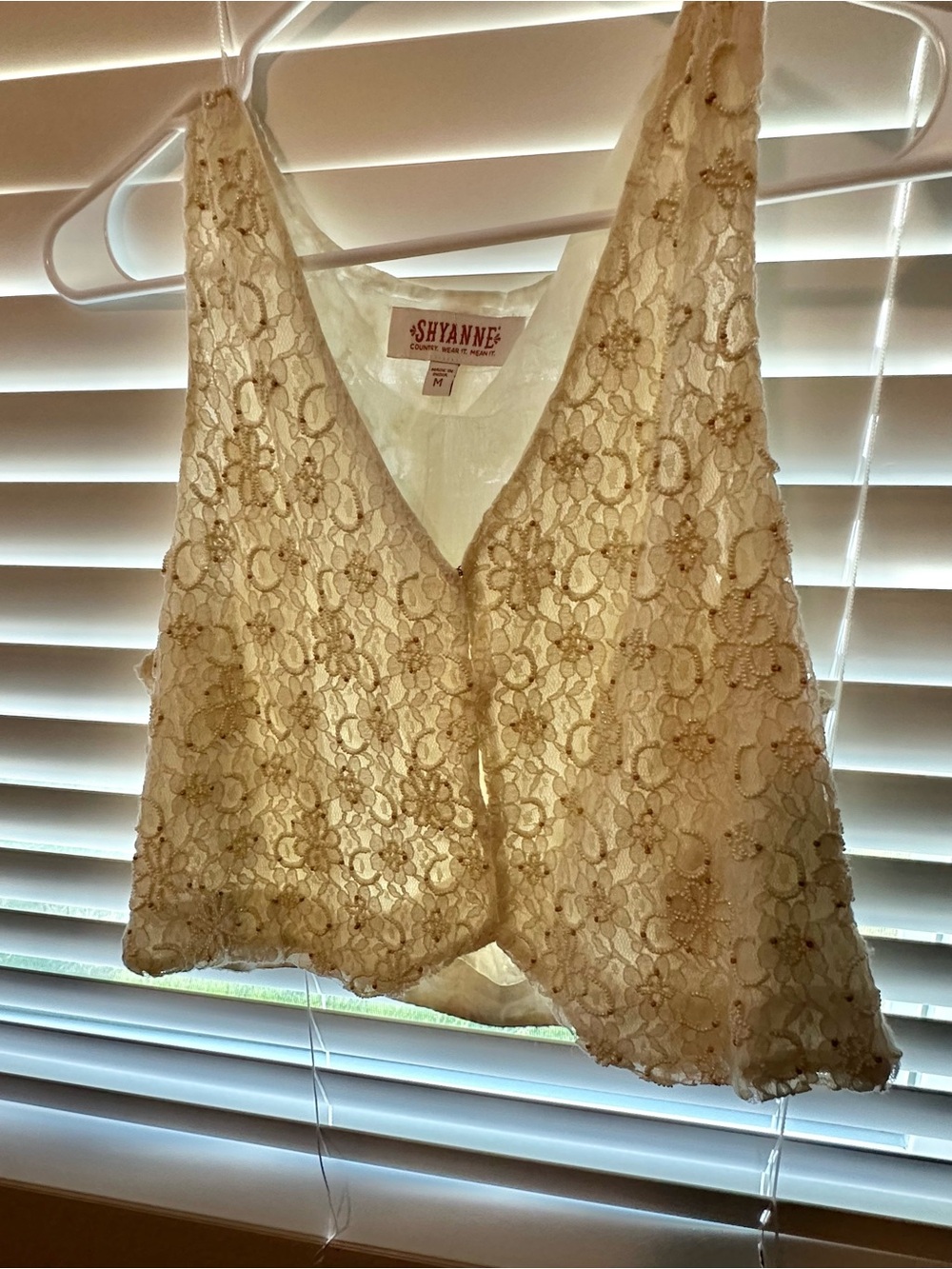 Women’s lace/beaded vest